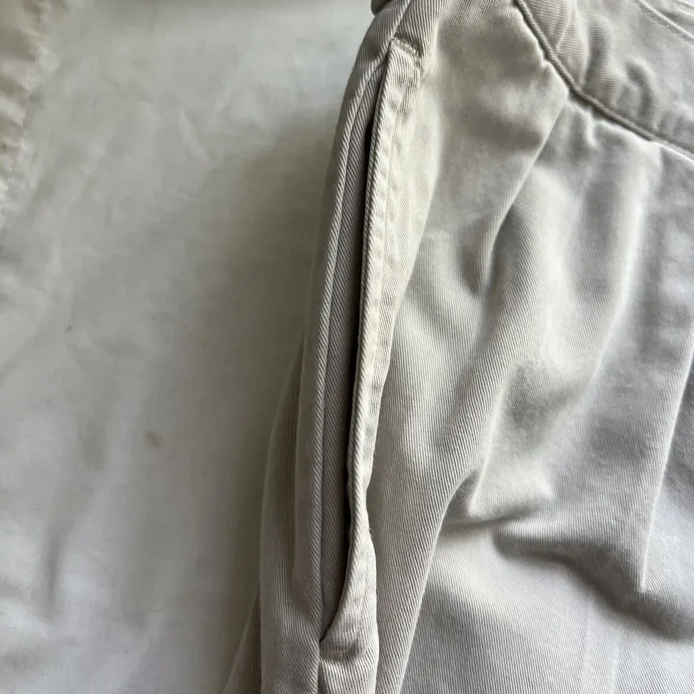 Polo Ralph Lauren Tyler Short Mens 40 Khaki Tan Pleated Chino Cotton Shorts‎